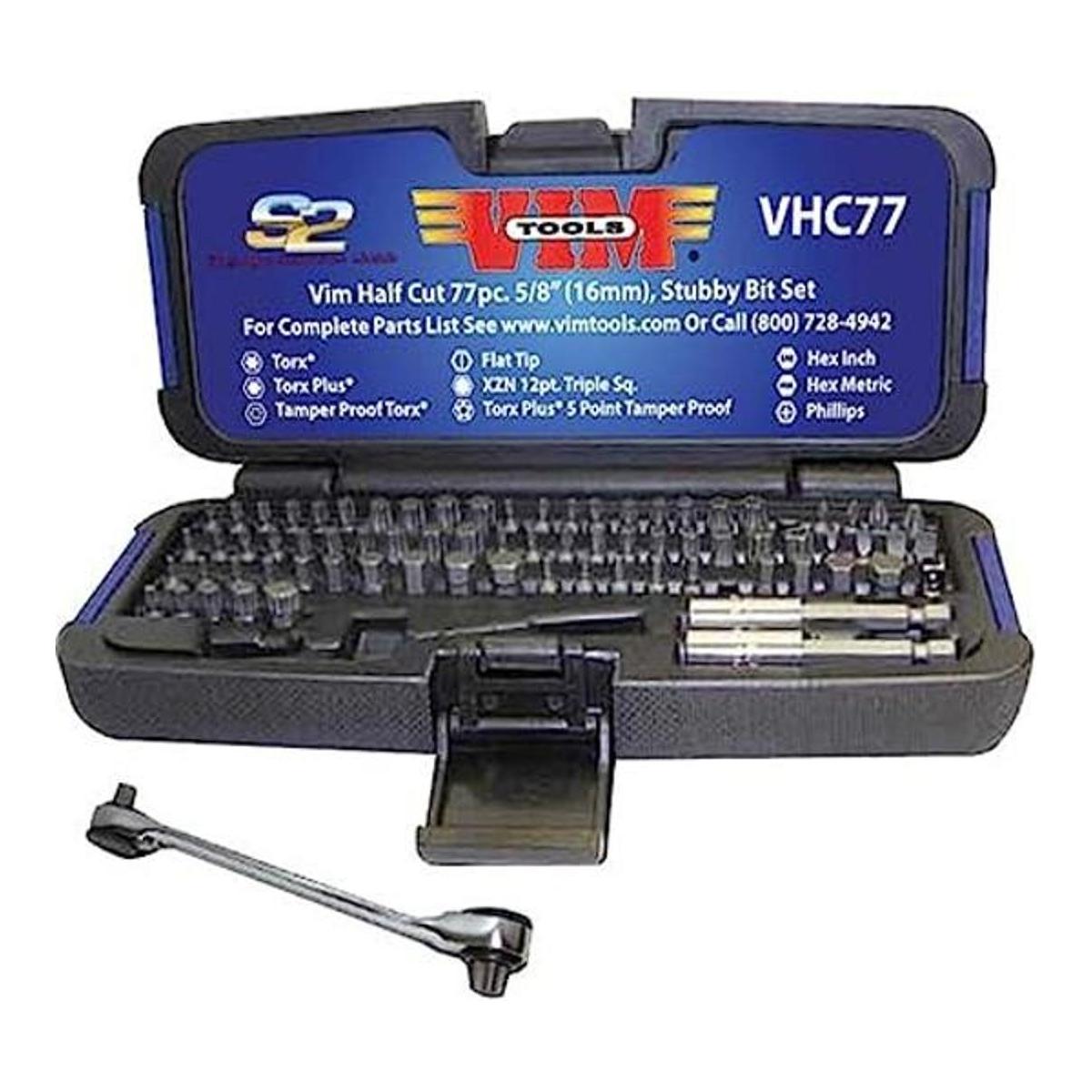 VIM Tools VHC77 77Piece Juego de brocas rechonchas de