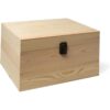 Paquete de 1 caja grande de madera sin terminar de 10.8 x