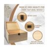 Paquete de 1 caja grande de madera sin terminar de 10.8 x