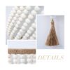 VILUXY Lámpara de pared bohemia con cuentas de madera_3