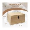Paquete de 1 caja grande de madera sin terminar de 10.8 x