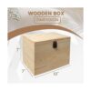 Paquete de 1 caja de madera grande sin terminar de 10 x 7