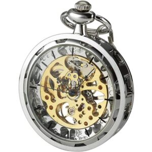 VIGOROSO Reloj de bolsillo clásico steampunk para hombre_1