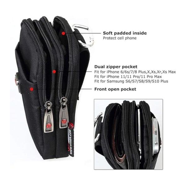 VIIGER Funda versátil de nailon doble para teléfono_4