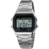 VIGOROSO Reloj casual digital de acero inoxidable con_1