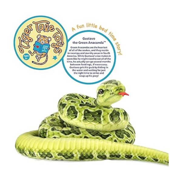 Gustavo The Green Anaconda Serpiente de peluche de 100_3