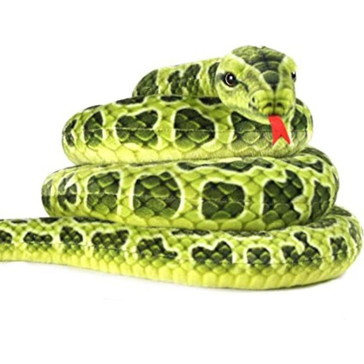 Gustavo The Green Anaconda Serpiente de peluche de 100