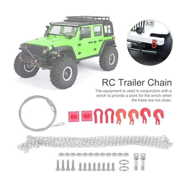 VGEBY Gancho de remolque de metal RC cadena universal