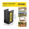 VEVOR Percha oculta 2 x 4 pulgadas reborde oculto