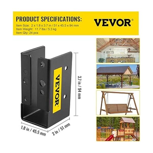 VEVOR Percha oculta 2 x 4 pulgadas reborde oculto