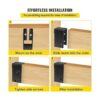 VEVOR Percha oculta 2 x 4 pulgadas reborde oculto