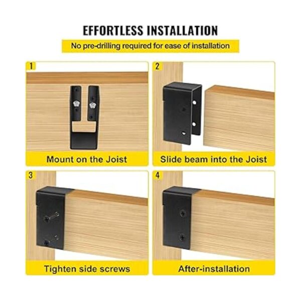 VEVOR Percha oculta 2 x 4 pulgadas reborde oculto