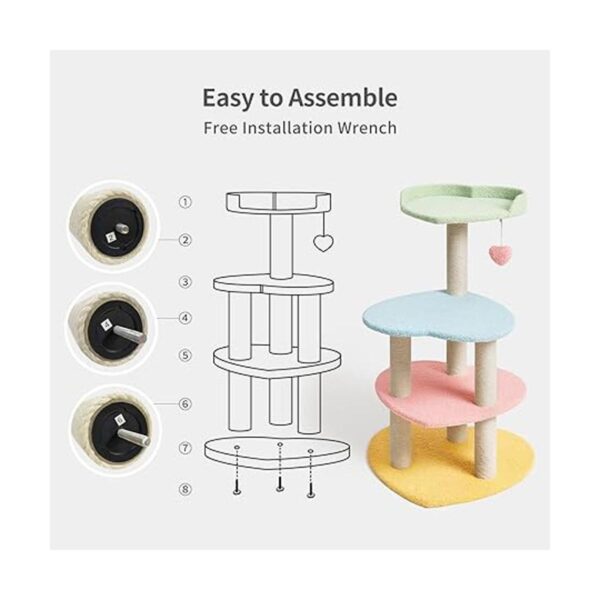 VETRESKA Cat Tree Cat Tower 37.7 for Indoor Cats with