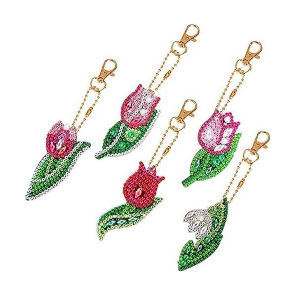 VETPW 5 piezas DIY 5D rosa forma de flor diamante pintura