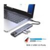 Hub USB C adaptador 7 en 1 tipo C con USB C a HDMI 4K_2