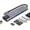 Hub USB C adaptador 7 en 1 tipo C con USB C a HDMI 4K_1