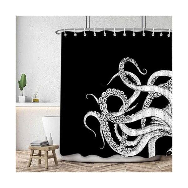 Juego de cortinas de ducha para baño con decoración de_2