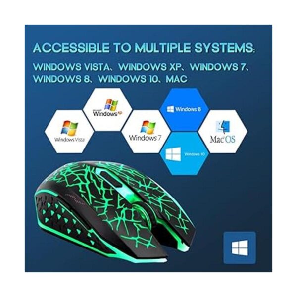 VEGCOO Ratón inalámbrico recargable C12 para juegos mouse
