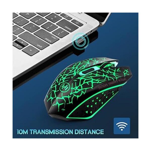 VEGCOO Ratón inalámbrico recargable C12 para juegos mouse