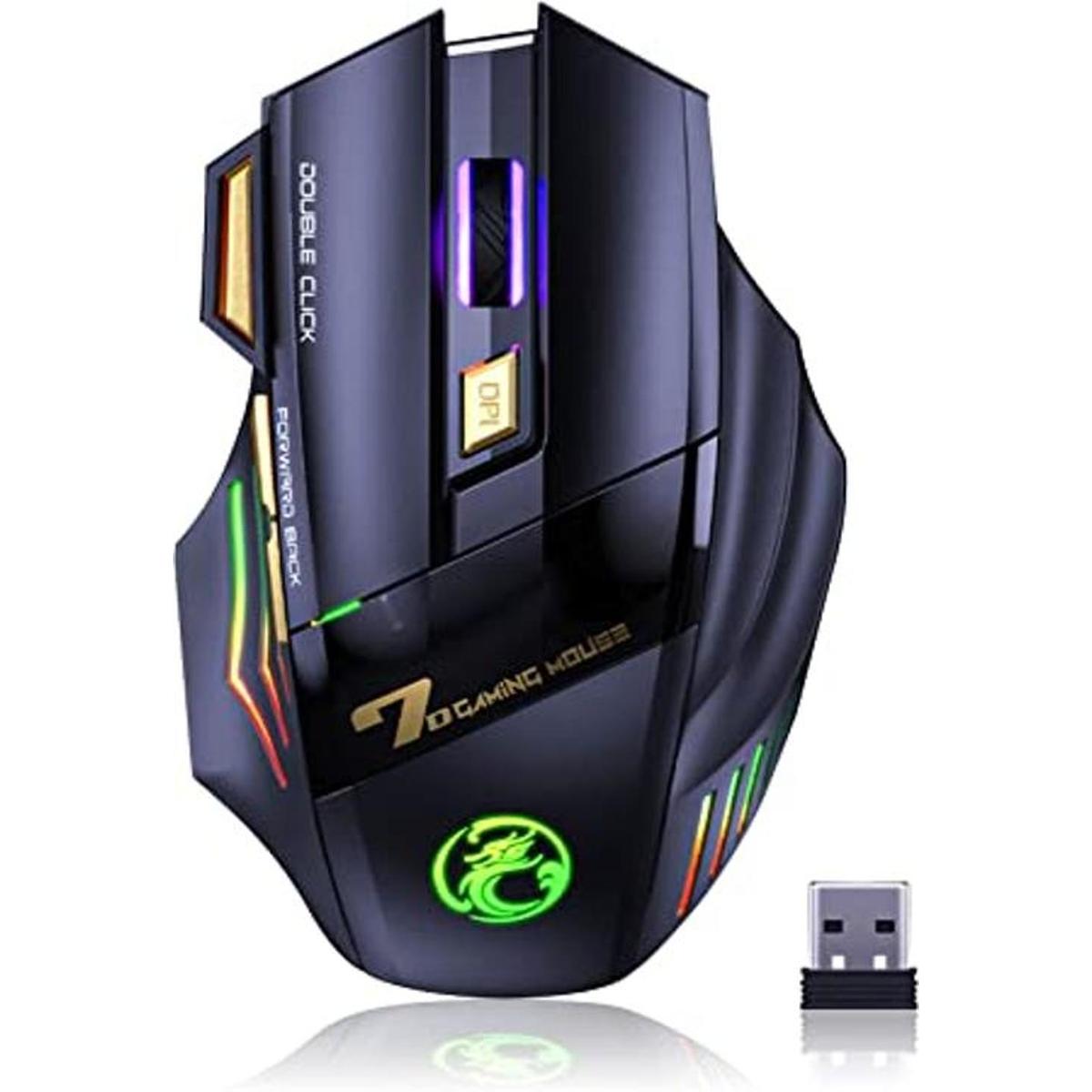 VEGCOO Mouse inalámbrico para juegos C8 mouse recargable