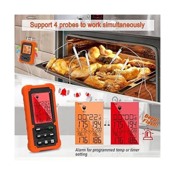 Termómetro de carne inalámbrico digital para asar a la_4