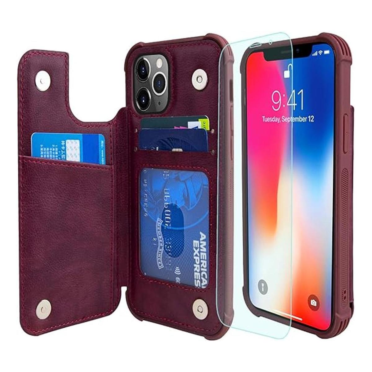 VANAVAGY Funda tipo cartera para iPhone 13 Pro Max funda