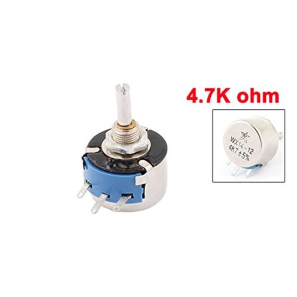 4 mm de diámetro Shaft 4.7 K Ohm sola vuelta potenciómetro_2