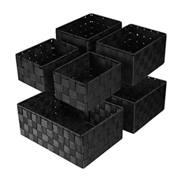 Cestas de almacenamiento tejidas cubos de almacenamiento_1