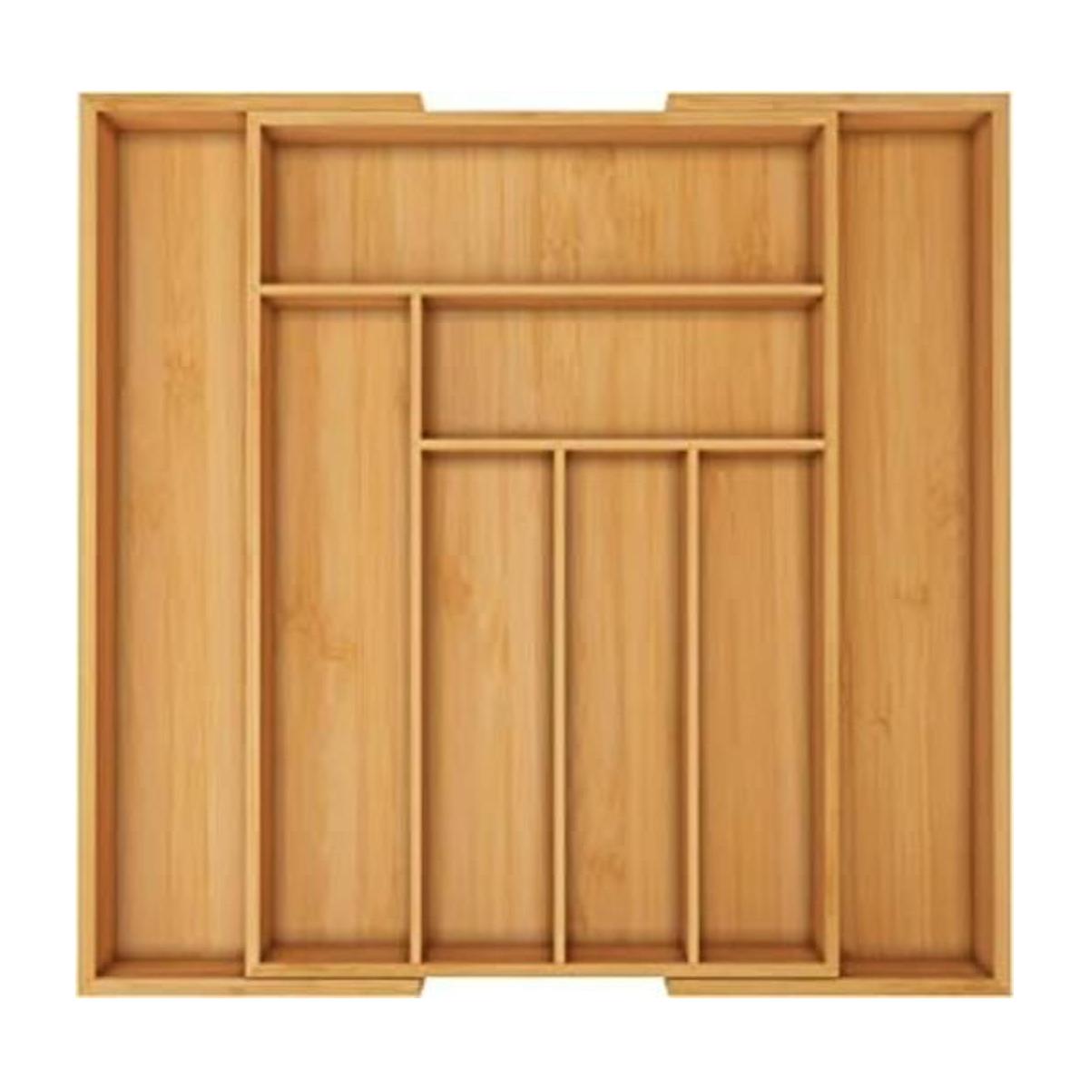 Utopia Kitchen Organizador de cubiertos de madera de