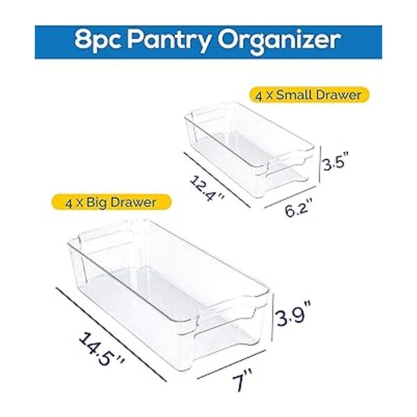 Utopia Home Organizador de despensa juego de 8 cubos_3