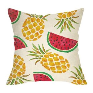 Ussap Decoración de verano de acuarela y piña sandía