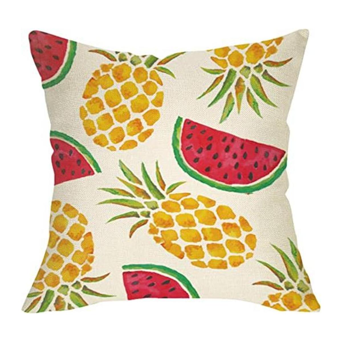 Ussap Decoración de verano de acuarela y piña sandía