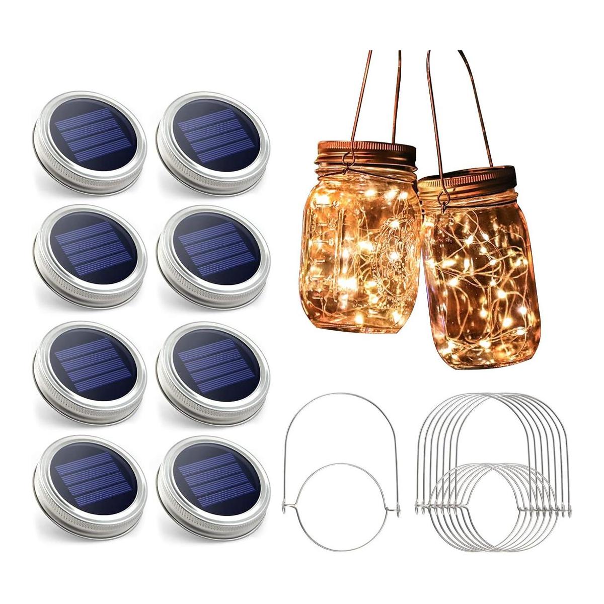 Urvoix Luces solares para tarros de masón paquete de 8