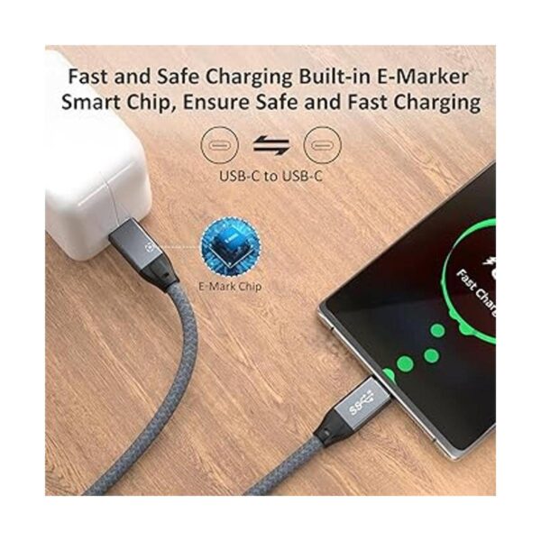 Cable USB C a USB C de 100 W 6.6 pies paquete de 2_3
