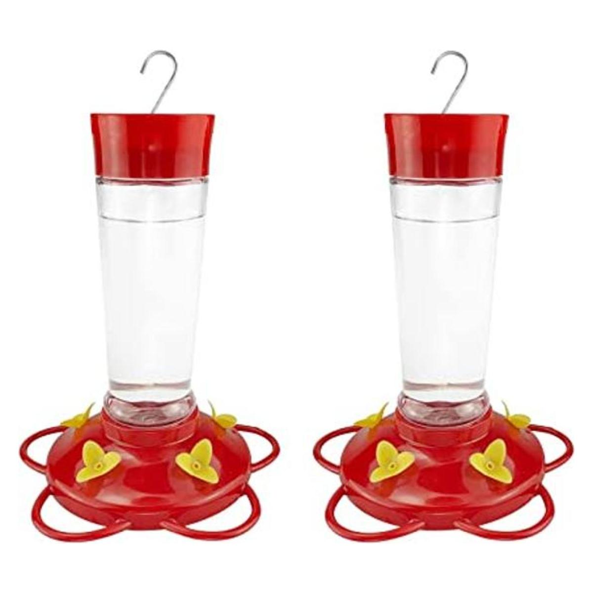 Urban Deco Comedero de colibríes de vidrio para colgar al
