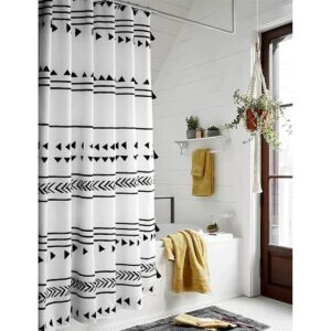 Uphome Cortina de ducha bohemia de 72 x 72 pulgadas tela