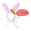 Diadema con orejas de conejo para perros y pañuelo de Pascua_2