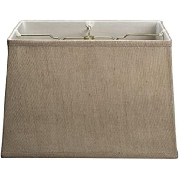 Lámpara rectangular de lino color yute 14 pulgadas por_1