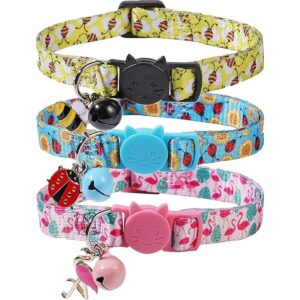 BoomBone Collar de gato con campana y bonitos colgantes de