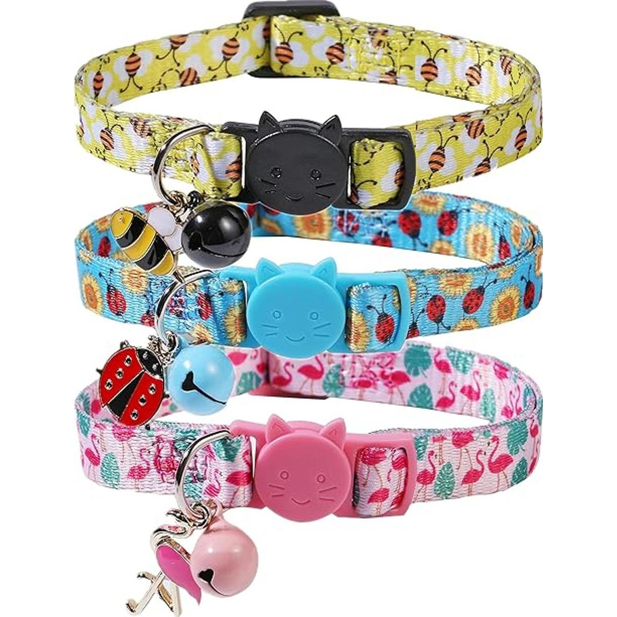 BoomBone Collar de gato con campana y bonitos colgantes de