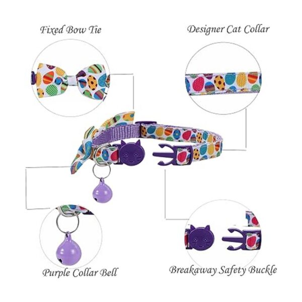 Collar de corbata de gato de Pascua ajustable con
