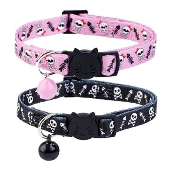 BoomBone Collar para gato diseño de calavera con