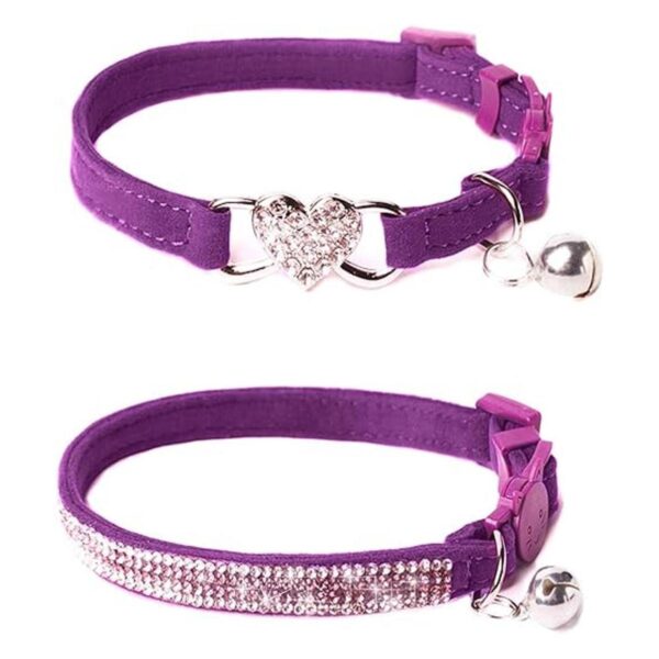 BoomBone Collar de gato con diamantes de imitación_1