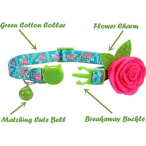 Collar de gato de primavera collar de gatito floral_2