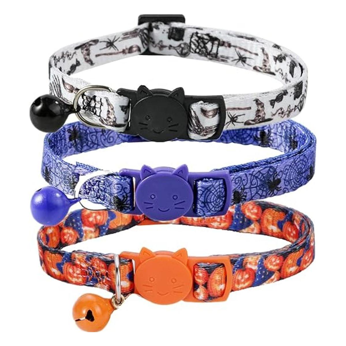 BoomBone Collar para gato de Halloween paquete de 3