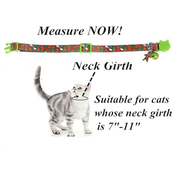 BoomBone Juego de 2 collares de Navidad para gatos con_5