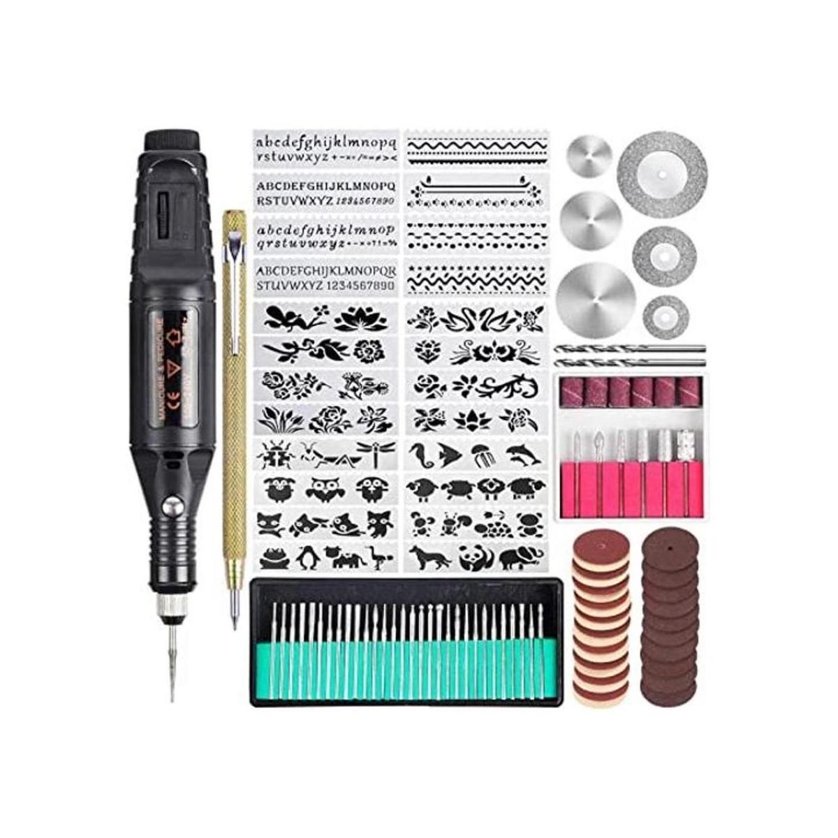 Uolor Kit de herramientas de grabado de 108 piezas