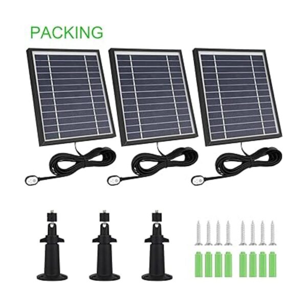 Uogw Paquete de 3 paneles solares para Arlo Pro 3 Arlo