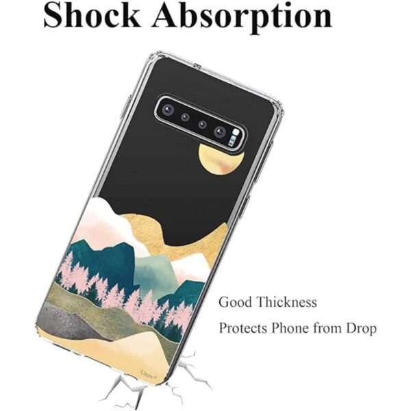 Unov Funda para Galaxy S10 transparente con diseño de TPU_5