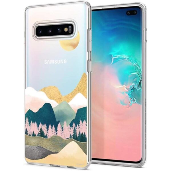 Unov Funda para Galaxy S10 transparente con diseño de TPU_1